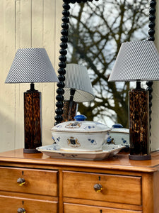 Ebony Ticking Lamp Shade