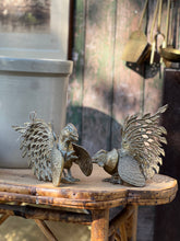 Load image into Gallery viewer, Pair of Brass Fighting Roosters
