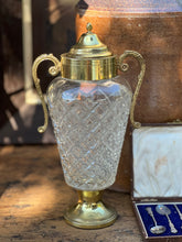 Load image into Gallery viewer, Gold &amp; Glass Italian Vase
