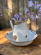 Load image into Gallery viewer, Vintage Enamel Jug &amp; Bowl
