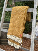 Load image into Gallery viewer, Klippan 'Chevron' Caramel Wool Throw
