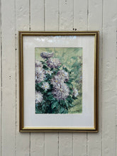 Load image into Gallery viewer, 'Lilac Chrysanthemums' Original Framed Signed Watercolour
