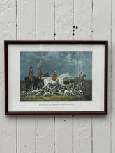 Load image into Gallery viewer, "The Earl of Derby's Stag Hounds" Vintage Framed Print by James Barenger
