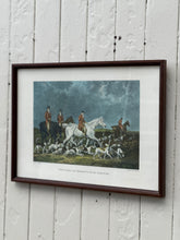 Load image into Gallery viewer, "The Earl of Derby's Stag Hounds" Vintage Framed Print by James Barenger
