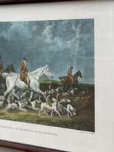 Load image into Gallery viewer, "The Earl of Derby's Stag Hounds" Vintage Framed Print by James Barenger
