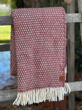 Load image into Gallery viewer, Klippan 'Knut' Rose Brown Wool Throw
