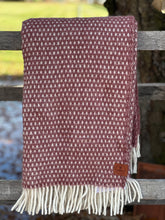 Load image into Gallery viewer, Klippan 'Knut' Rose Brown Wool Throw
