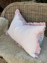 Load image into Gallery viewer, Colefax &amp; Fowler Panthera Ticking Ruffle Cushion
