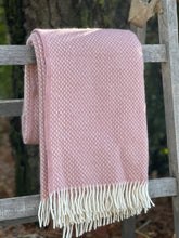 Load image into Gallery viewer, Klippan 'Preppy' Mist Pink Wool Throw
