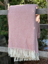 Load image into Gallery viewer, Klippan 'Preppy' Mist Pink Wool Throw

