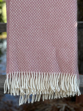 Load image into Gallery viewer, Klippan 'Preppy' Mist Pink Wool Throw
