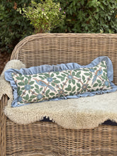 Load image into Gallery viewer, GP &amp; J Baker Birds &amp; Bamboo Ruffle Bolster
