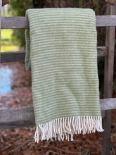 Load image into Gallery viewer, Klippan 'Ralph' Lime Blossom Wool Throw
