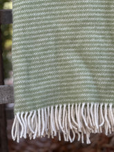Load image into Gallery viewer, Klippan 'Ralph' Lime Blossom Wool Throw
