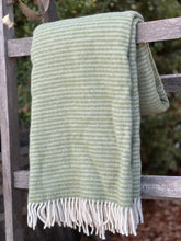 Load image into Gallery viewer, Klippan 'Ralph' Lime Blossom Wool Throw
