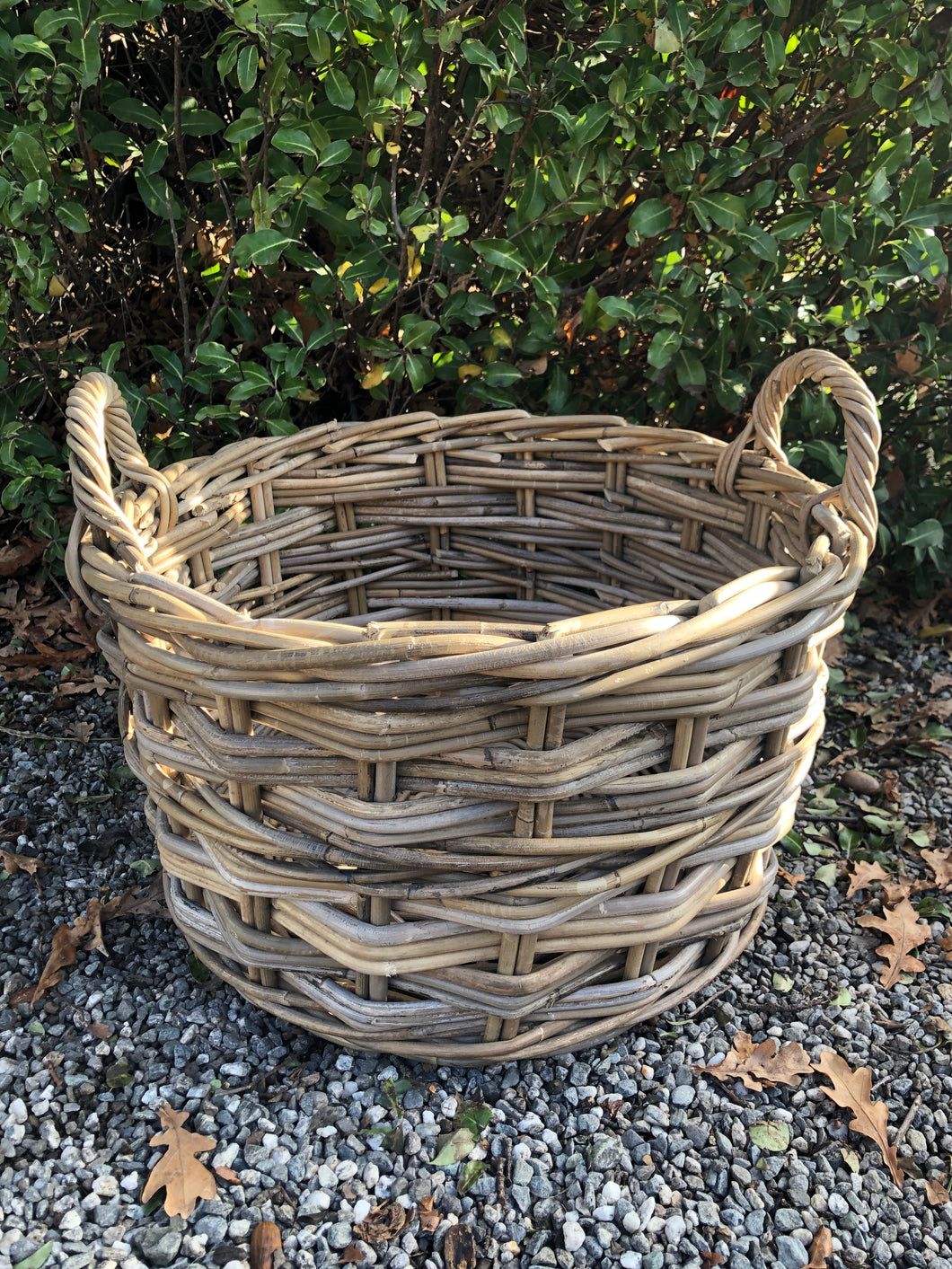 Small Round Large Weave Cane basket