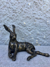 Load image into Gallery viewer, Large Brass Hare - Ears Back
