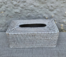 Load image into Gallery viewer, White Wicker Tissue Box Cover
