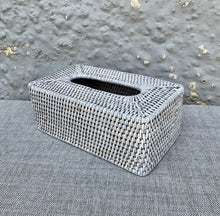 Load image into Gallery viewer, White Wicker Tissue Box Cover
